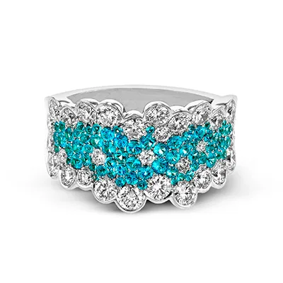 Paraiba Tourmaline Ring In 18k Gold With Diamonds