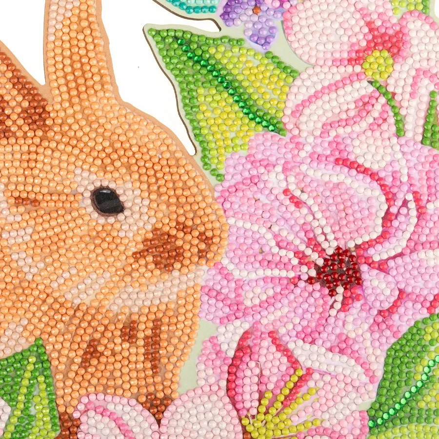 "Bunny Blossoms" Crystal Art Wreath Kit