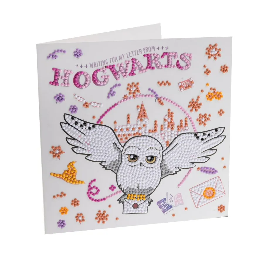 "Hogwarts & Hedwig" Harry Potter Crystal Art Card