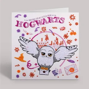 "Hogwarts & Hedwig" Harry Potter Crystal Art Card