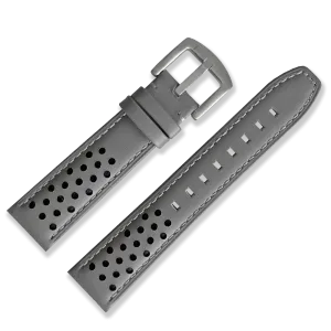 Racing Leather Straps Grey 20 mm