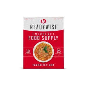 ReadyWise 18 Serving Emergency Food Supply - Favorites Box