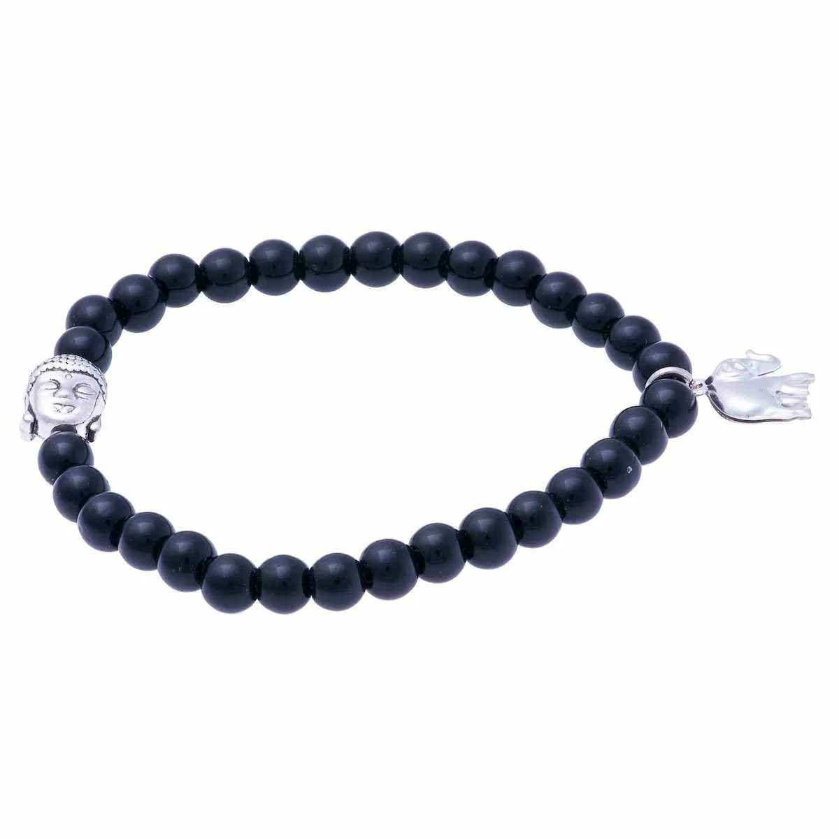 Stretchy Buddha and Elephant Bracelet