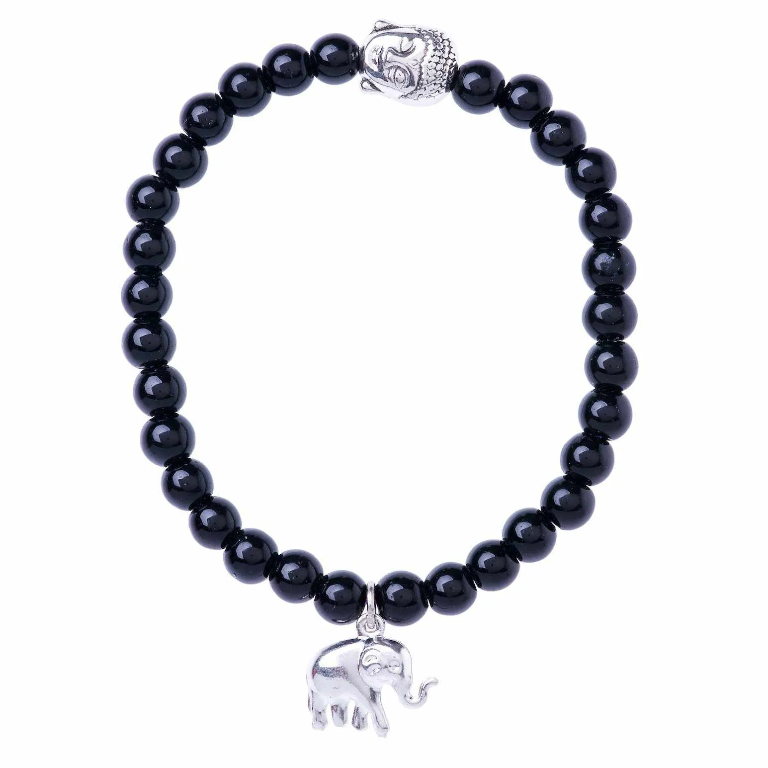 Stretchy Buddha and Elephant Bracelet