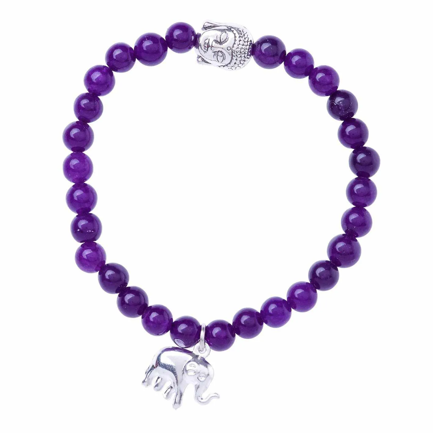 Stretchy Buddha and Elephant Bracelet