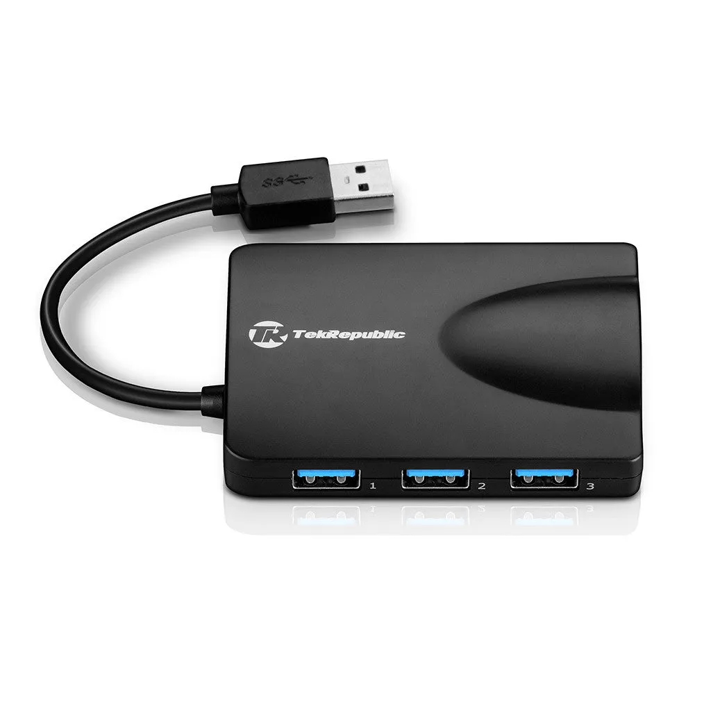 Tek Republic TUN-310 USB 3.0 3 Port Hub with Gigabit Ethernet Wired Network Adapter