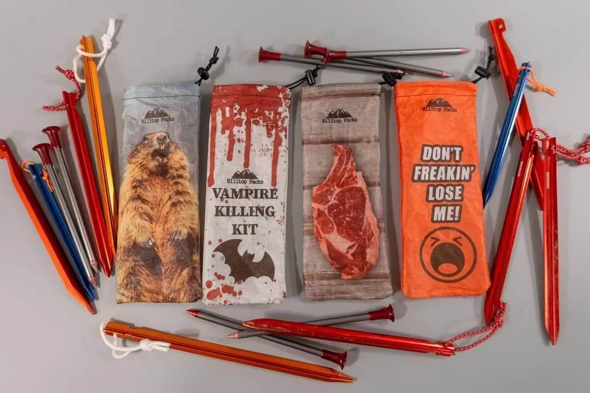 Tent Stake Stuff Sacks (Funny Prints)