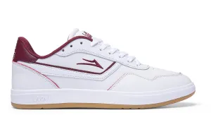 Terrace - White/Burgundy Leather