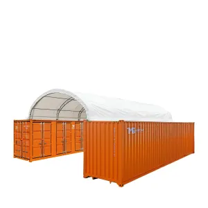 TMG Industrial Pro Series 20' x 40' Dual Truss Container Shelter with Heavy Duty 17 oz PVC Cover, TMG-DT2041CV (Previously DT2040CV)